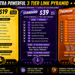 2026 SPECIAL ULTRA POWERFUL 3 TIER LINK PYRAMID FOR GOOGLE TOP RANKING for $19